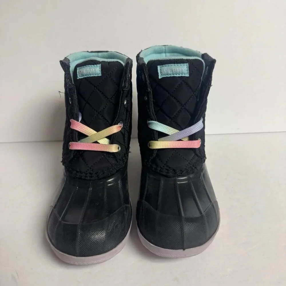 Sperry Port Boot Black Size 1 M Little Girls